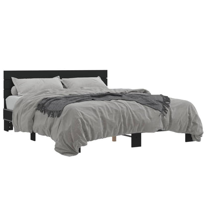 Bed Frame without Mattress Black 160x200 cm