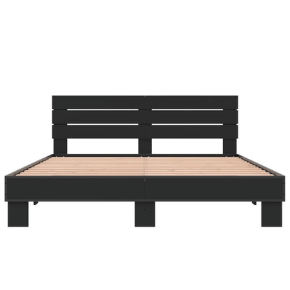 Bed Frame without Mattress Black 160x200 cm