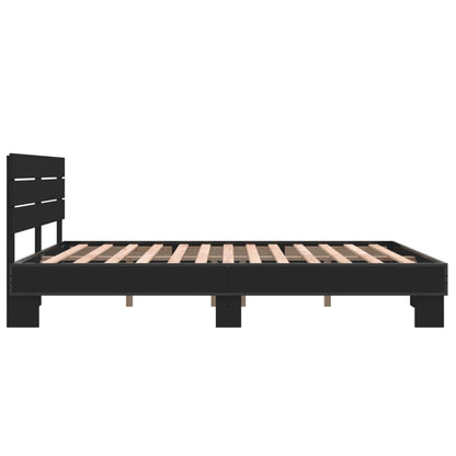 Bed Frame without Mattress Black 160x200 cm