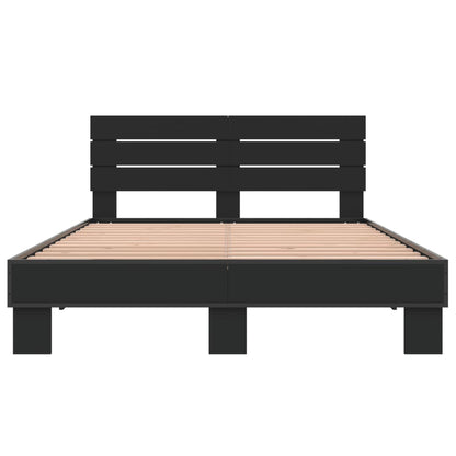Bed Frame without Mattress Black 140x200 cm