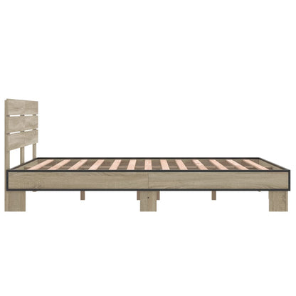 Bed Frame without Mattress Sonoma Oak 120x200 cm