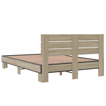 Bed Frame without Mattress Sonoma Oak 120x200 cm