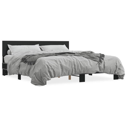 Bed Frame without Mattress Black 200x200 cm