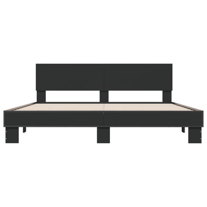Bed Frame without Mattress Black 200x200 cm