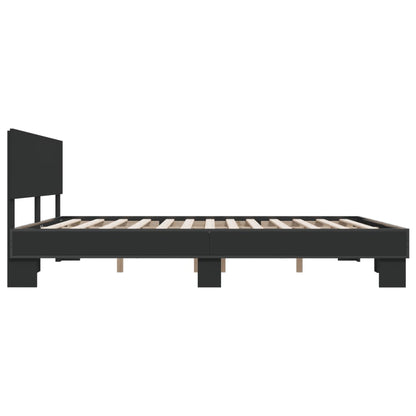 Bed Frame without Mattress Black 200x200 cm