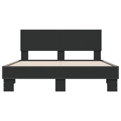 Bed Frame without Mattress Black 120x200 cm