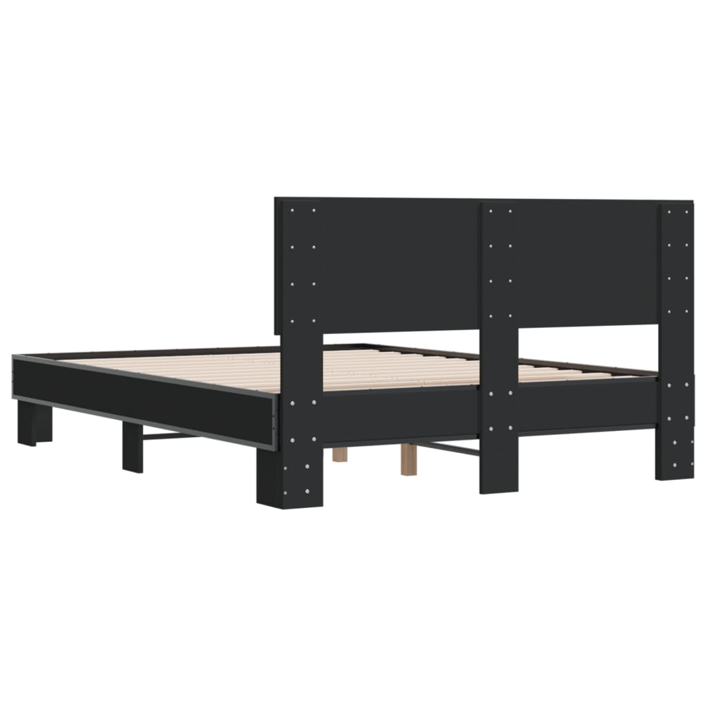 Bed Frame without Mattress Black 120x200 cm
