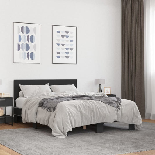 Bed Frame without Mattress Black 120x200 cm