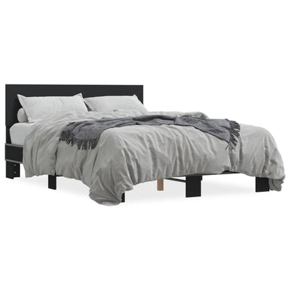 Bed Frame without Mattress Black 120x190 cm Small Double
