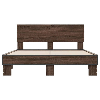 Bed Frame without Mattress Brown Oak 120x190 cm Small Double