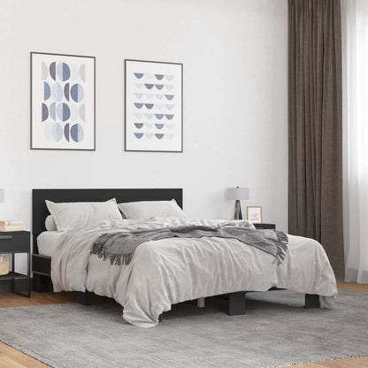Bed Frame without Mattress Black 135x190 cm Double