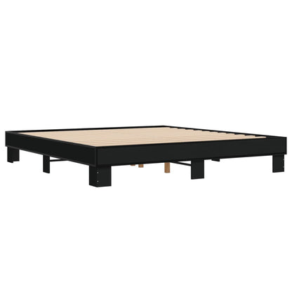 Bed Frame without Mattress Black 200x200 cm