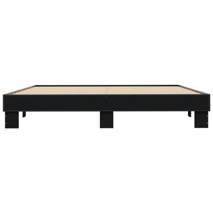 Bed Frame without Mattress Black 200x200 cm