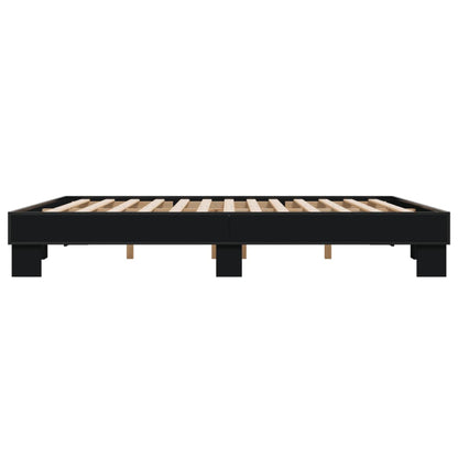 Bed Frame without Mattress Black 200x200 cm