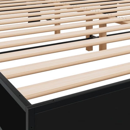 Bed Frame without Mattress Black 200x200 cm