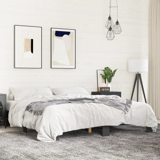 Bed Frame without Mattress Black 200x200 cm