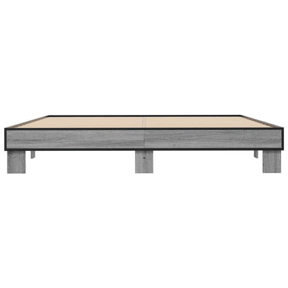 Bed Frame without Mattress Grey Sonoma 200x200 cm