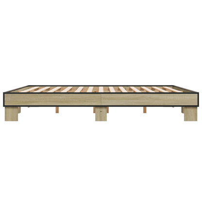 Bed Frame without Mattress Sonoma Oak 180x200 cm Super King