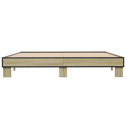 Bed Frame without Mattress Sonoma Oak 160x200 cm