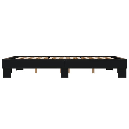 Bed Frame without Mattress Black 150x200 cm King Size