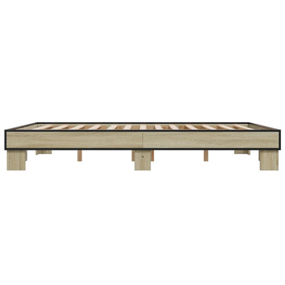 Bed Frame without Mattress Sonoma Oak 150x200 cm King Size