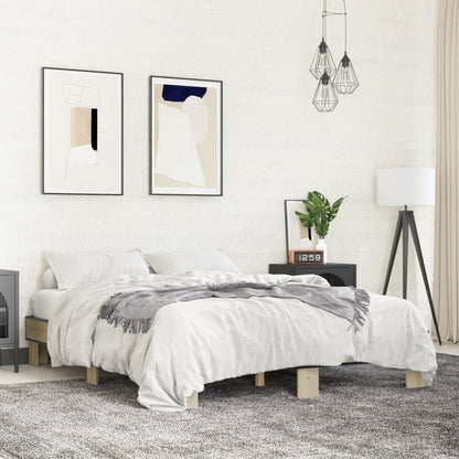 Bed Frame without Mattress Sonoma Oak 150x200 cm King Size