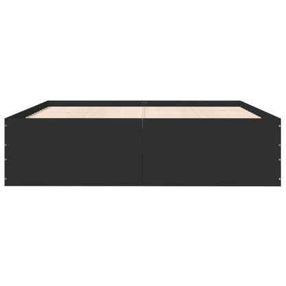 Bed Frame without Mattress Black 200x200 cm
