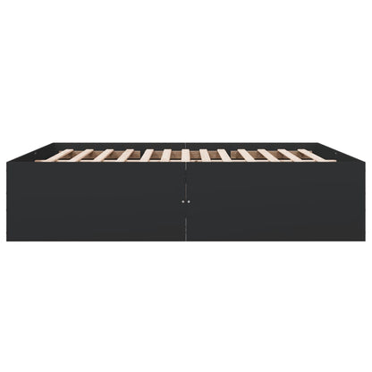 Bed Frame without Mattress Black 200x200 cm