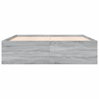 Bed Frame without Mattress Grey Sonoma 200x200 cm