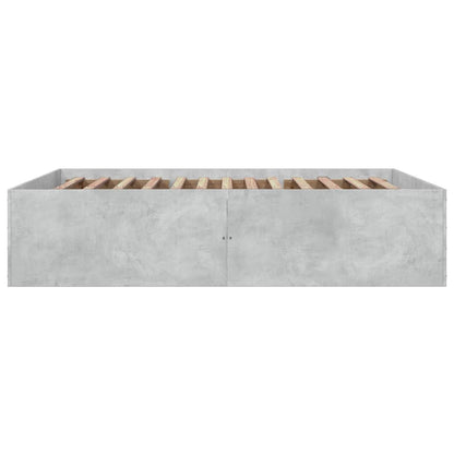 Bed Frame without Mattress Concrete Grey 160x200 cm