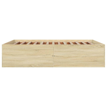 Bed Frame without Mattress Sonoma Oak 150x200 cm King Size