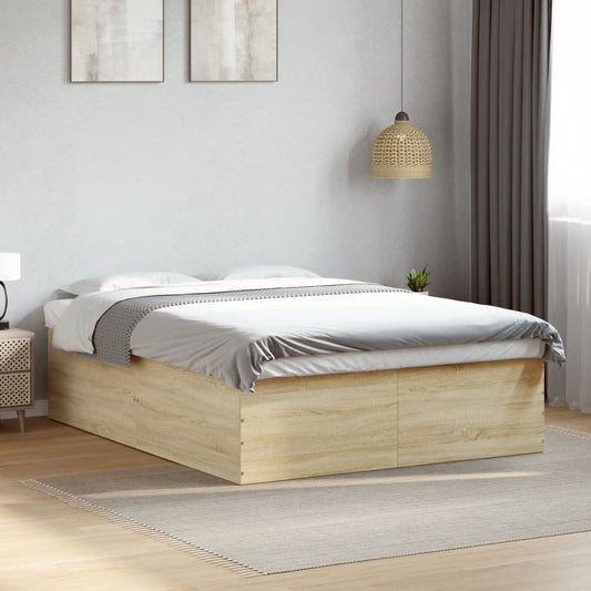 Bed Frame without Mattress Sonoma Oak 150x200 cm King Size