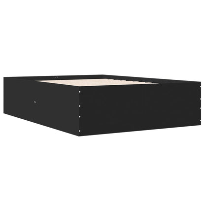 Bed Frame without Mattress Black 140x200 cm