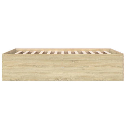 Bed Frame without Mattress Sonoma Oak 120x200 cm