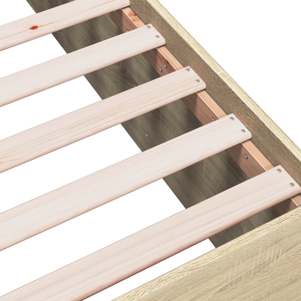 Bed Frame without Mattress Sonoma Oak 120x200 cm
