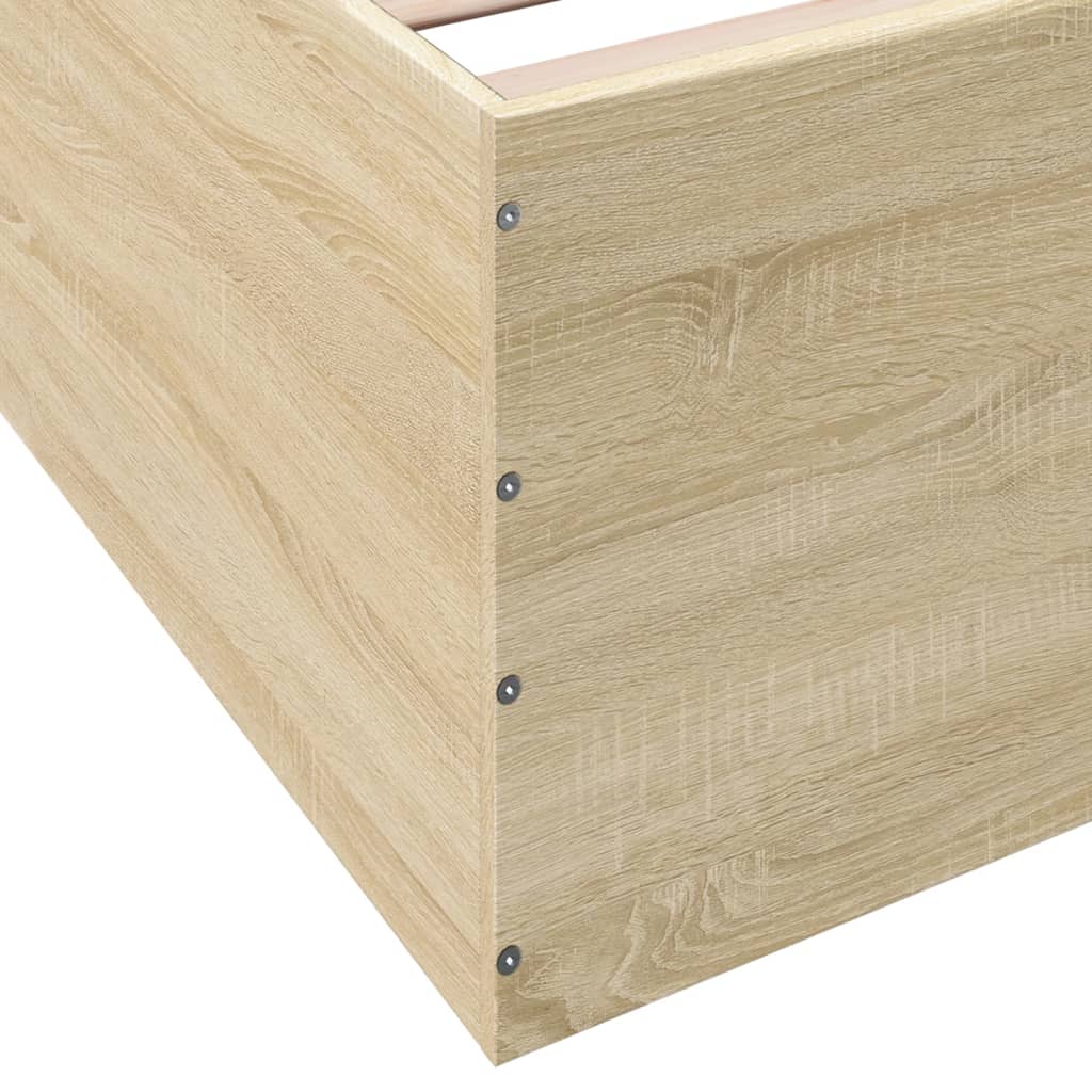 Bed Frame without Mattress Sonoma Oak 120x200 cm