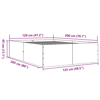 Bed Frame without Mattress Sonoma Oak 120x200 cm