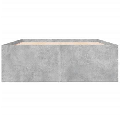 Bed Frame without Mattress Concrete Grey 120x200 cm