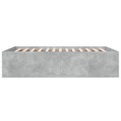 Bed Frame without Mattress Concrete Grey 120x200 cm