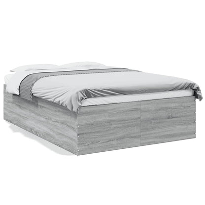 Bed Frame without Mattress Grey Sonoma 120x200 cm