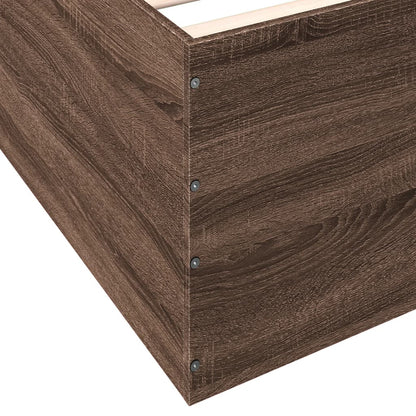 Bed Frame without Mattress Brown Oak 120x200 cm
