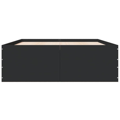 Bed Frame without Mattress Black 140x190 cm