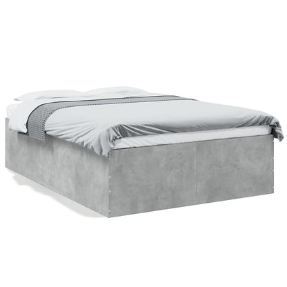 Bed Frame without Mattress Concrete Grey 140x190 cm