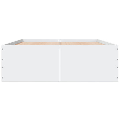 Bed Frame without Mattress White 135x190 cm Double