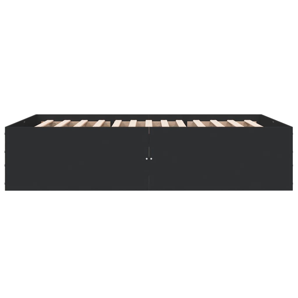 Bed Frame without Mattress Black 135x190 cm Double