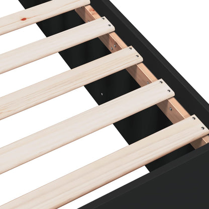 Bed Frame without Mattress Black 135x190 cm Double