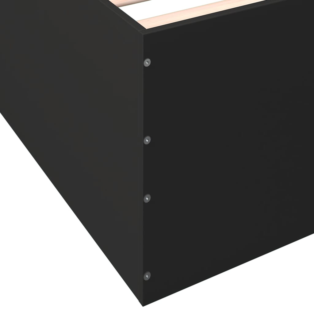 Bed Frame without Mattress Black 135x190 cm Double