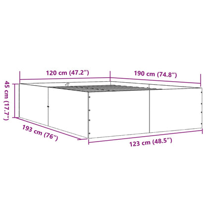 Bed Frame without Mattress White 120x190 cm Small Double