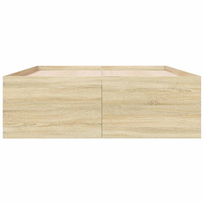 Bed Frame without Mattress Sonoma Oak 120x190 cm Small Double