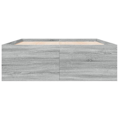 Bed Frame without Mattress Grey Sonoma 120x190 cm Small Double